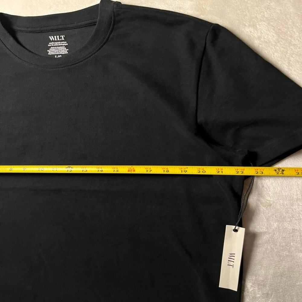 NWT Wilt 100% Organic Cotton Box T-Shirt Women's L Black Thick Heavy Luxury Feel - Picture 5 of 6